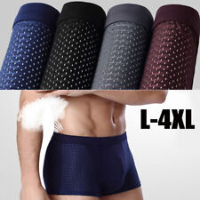 4 PACK Bamboo Men's Underwear Boxer Shorts Set Breathable Underpants Men Briefs
