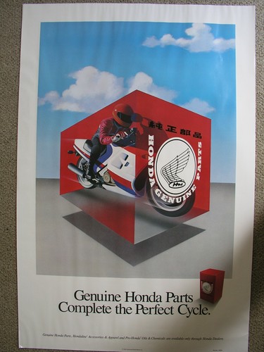 Honda genuine parts - honda, poster