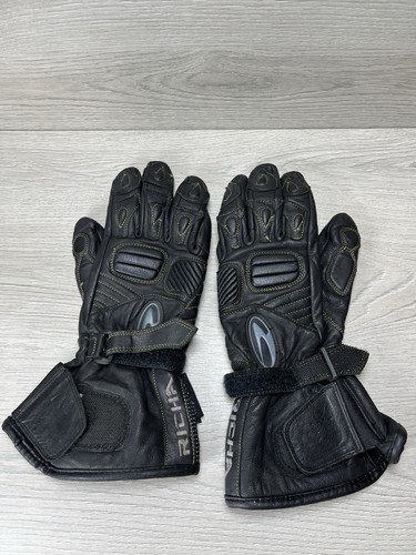 Richa black leather schoeller - black,