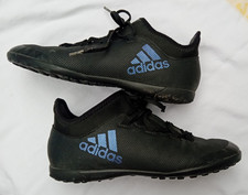 Adidas Techfit Astro Turf Football Boots UK 5 EU 38 Blue Black