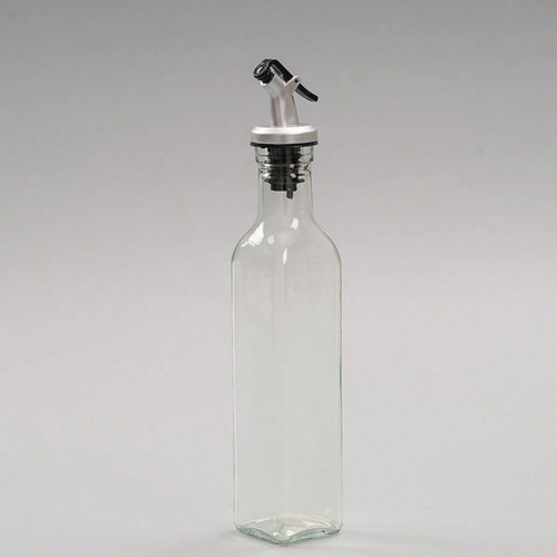 Clear glass olive oil pourer - glass,