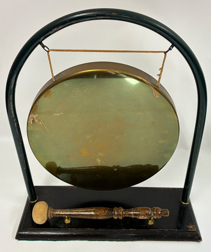 Vintage table gong brass - vintage, metal