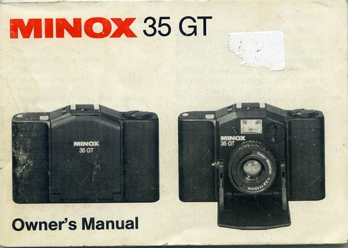 Minox 35gt camera instruction - minox,
