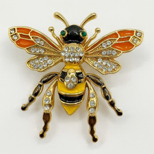 Luxury Gold Tone Bee Brooch