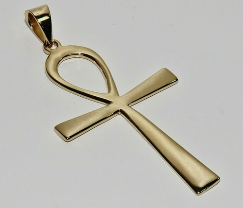 9ct gold silver ankh - ankh, cross