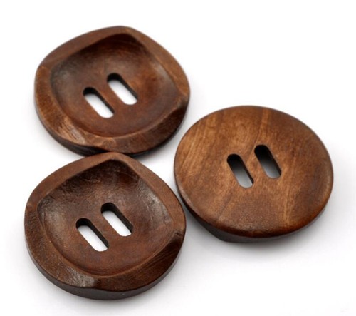7pcs brown big - brown, round