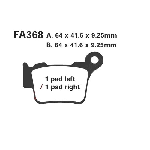 Pair pads ebc fa368tt - of,