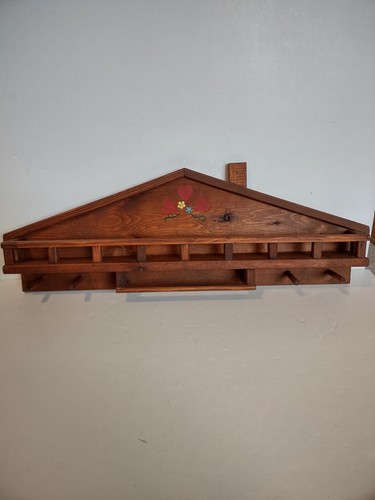 Vtg wooden wall shelf - 3/4",