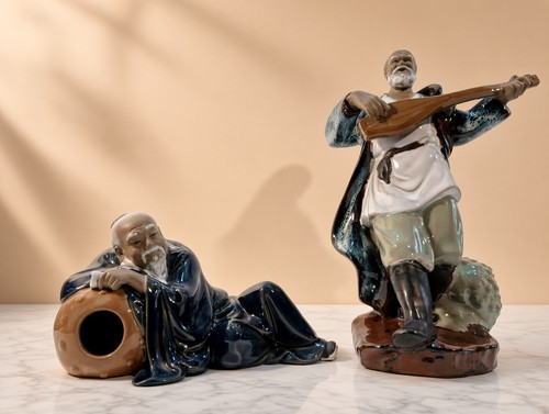 Pair vintage chinese shiwan - vintage,