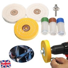 7PCS Metal Cleaning Polishing Buffing Wheel & Compound Polish Kits for Drill UK