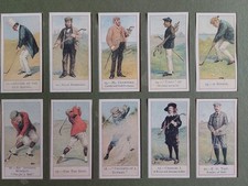COPES GOLFERS SET OF 10 CIGARETTE CARDS NOs 11-20 SIGNATURE ON BACK FAMOUS ?