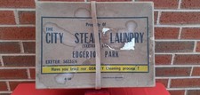 VINTAGE 1955 CITY STEAM LAUNDRY EXETER CARDBOARD  LAUNDRY BOX
