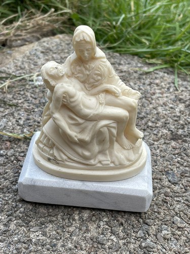 Handcrafted alabaster pieta - handcrafted,