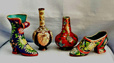 Old Cloisonne Pieces X 4 All slight Damage.