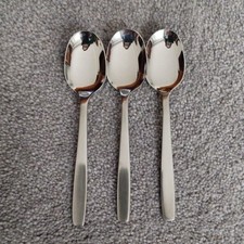 3 Viners Chelsea Teaspoons Stainless Steel 12cm Sheffield England imp mark vgc