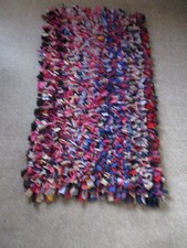 Handmade Rag Rug L42 inches W 24 inches