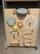 Wooden Baby Walker Push &Pull Toddler Learning Activity Sit-to-Stand Walker Toys