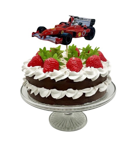 Red racing car cake - red,