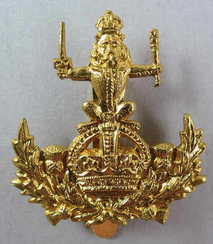 Military gilt cap - gilt, badge