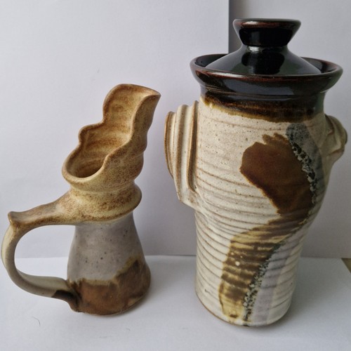 Quirky studio pottery lidded - studio,