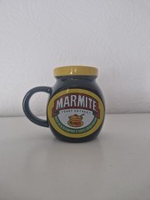 VINTAGE & RETRO JAR SHAPED CERAMIC MARMITE COFFEE/ TEA MUG