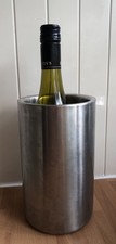 Wine Bottle Cooler Stainless Steel Ice Bucket Double Wall Brushed Finish