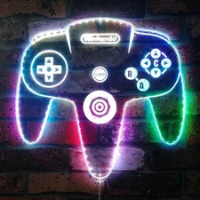 Nintendo Controller Multicoloured Neon Sign – Custom LED Light for Game Rooms