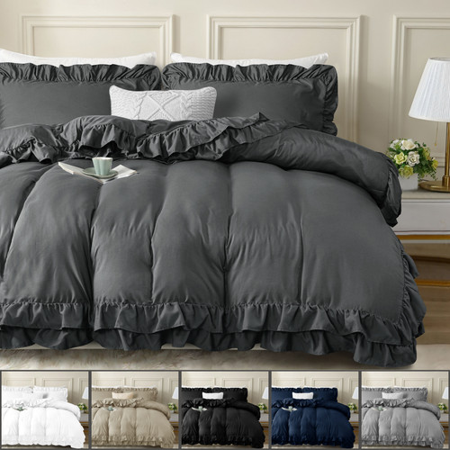 Luxury frilled edged duvet - edged,