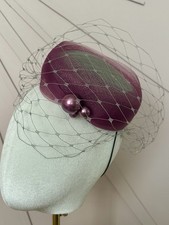 Plum & Silver Grey Pillbox