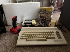 Commodore 64 computer & 25 Game Bundle joblot & Scart joystick all checked  