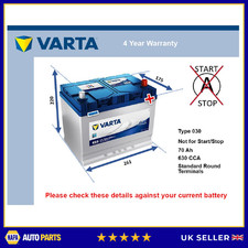 Car Battery E23 Varta 068 630A