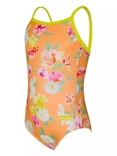 Zoggs Junior Girls Yaroomba Floral Swimsuit Age 4 