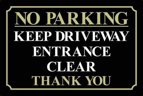 Parking keep driveway - no,