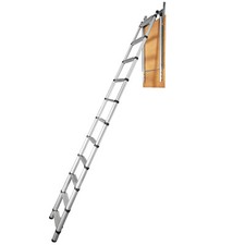 VEVOR Telescoping Ladder 350 lbs Capacity Aluminum Ladder for RV Loft Home Attic