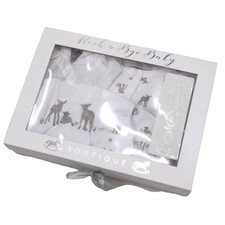 Baby Gift Set Boxed JOB LOT 4 Boxes  - 5 piece Lambs Design Layette Set - NEW