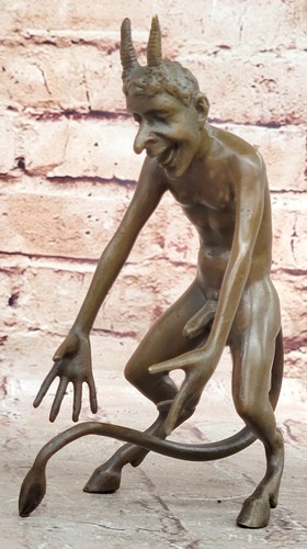 Hot cast bronze - cast, faun