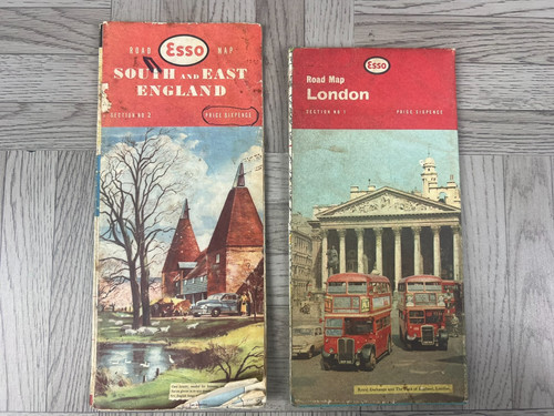 Vintage esso road maps - 2,