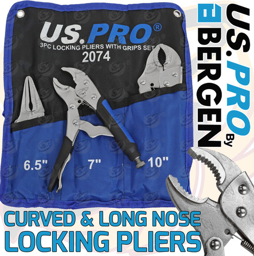 Pro locking pliers 3pc - locking,