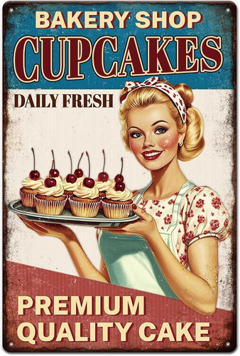 Baking lady metal - lady, sign