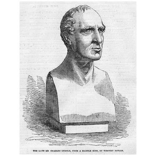 Marble bust charles kemble - bust,