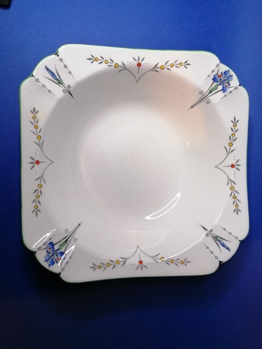 Art deco shelley blue iris - art,