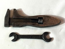 Vintage 6" Adjustable Wrench & Snail Brand 3/16W 1/4W Open End Spanner England