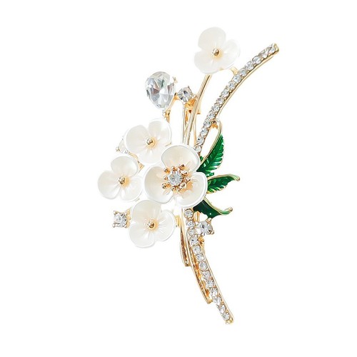 White flower crystals - white, cute