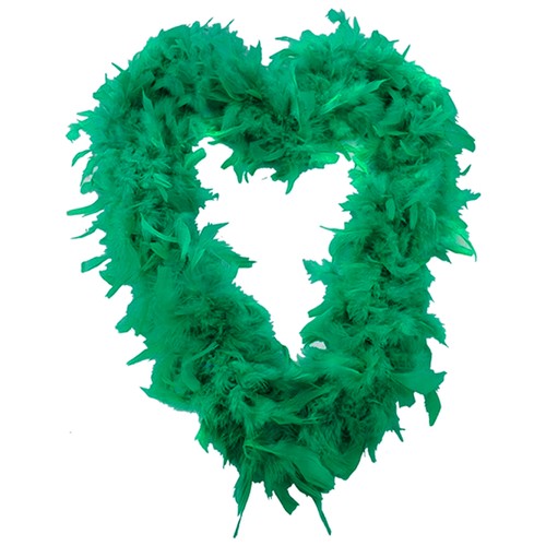 Green feather boa - fancy, dress