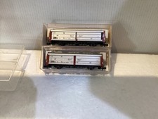 Vintage  X2 Box cars 8335 Fleischmann Piccolo  N Gauge in Great Condition.