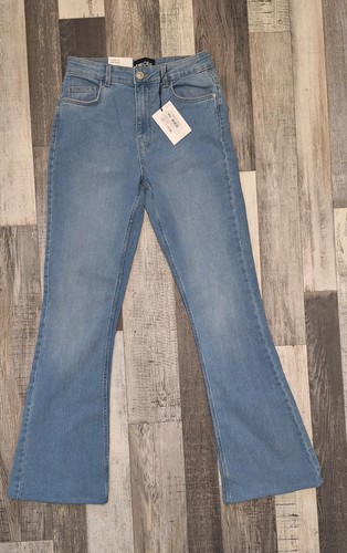 Flared high waisted jeans - flared,