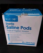 Blue Dot Eye Wash Sterile Saline First Aid Wound Cleansing Solution 25x20ml Pods