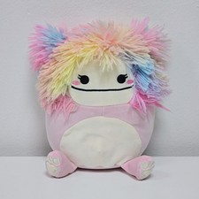 Caparinne Squishmallow Bigfoot Plush 8” 20cm USA Import - Rainbow Hair
