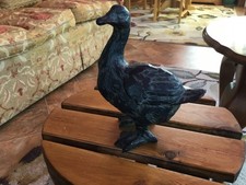 Vintage Black duck/ Goose Figurine  6.5”x6” and heavy