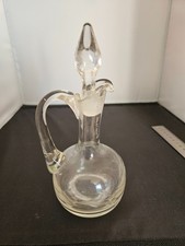 VINATGE GLASS BOTTLE JUG WITH STOPPER VINEGAR